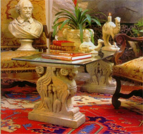 Gryphon Cocktail Table Base Pair Gothic Decor